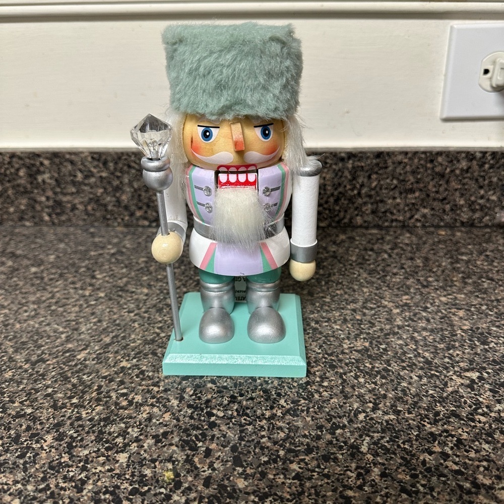Christmas Teal Pastel Whimsical Nutcracker